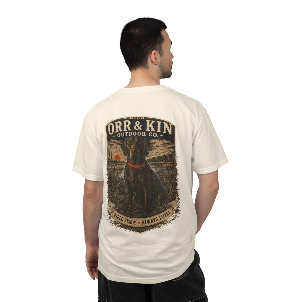 Field Ready Always Loyal, Hunting Dog T-Shirt Back Print