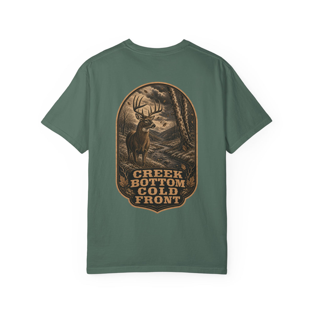 Creek Bottom Cold Front, Whitetail Hunting T-Shirt