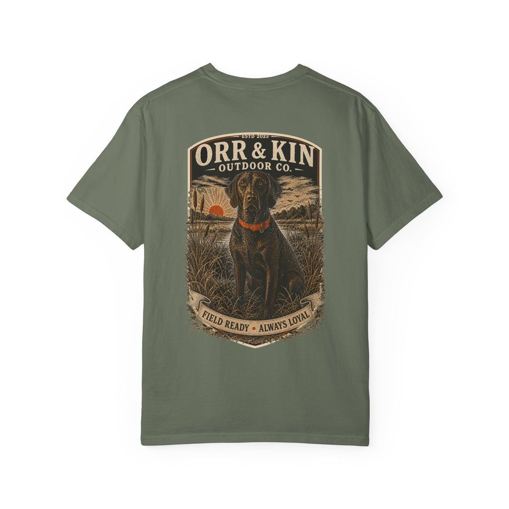 Field Ready Always Loyal, Hunting Dog T-Shirt Back Print
