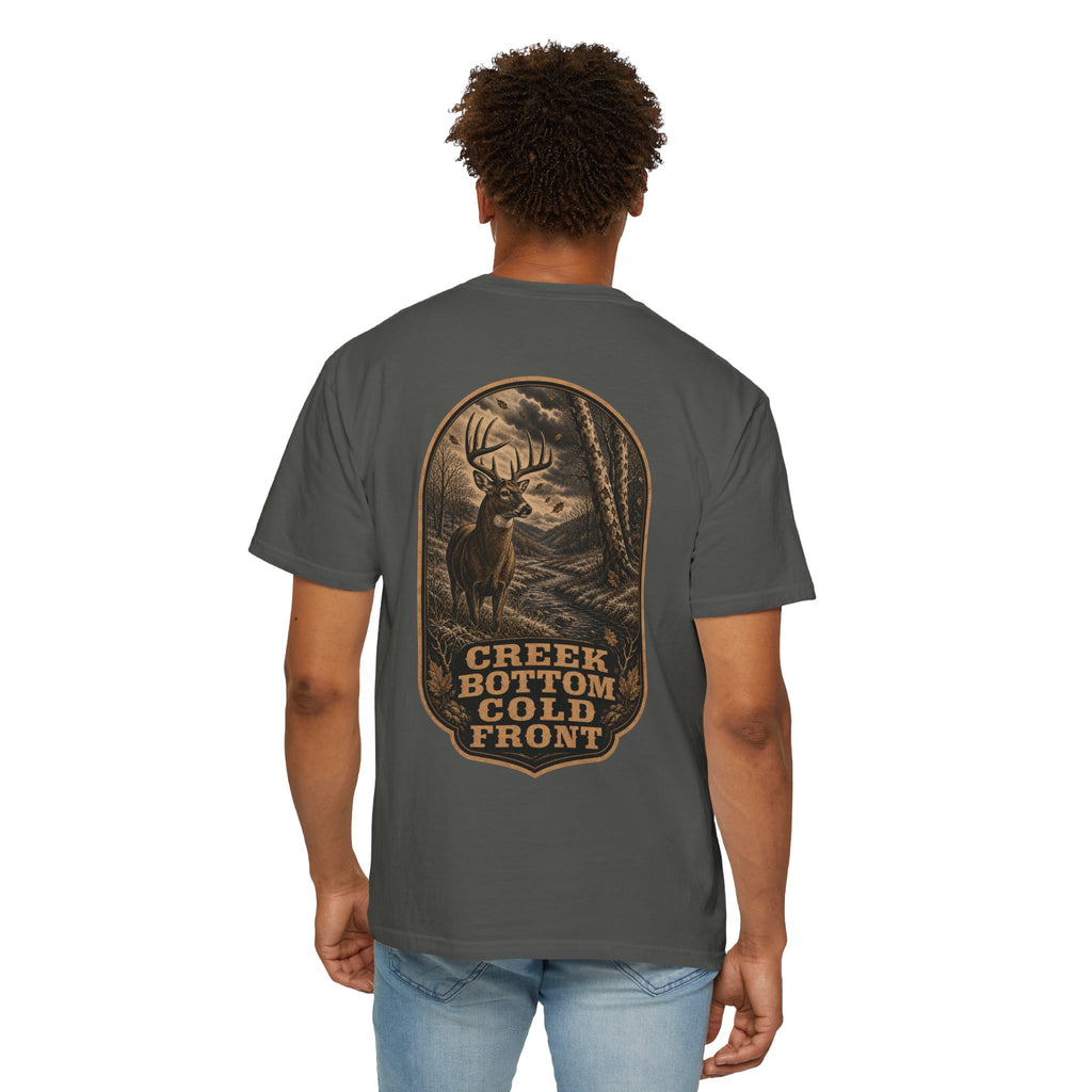 Creek Bottom Cold Front, Whitetail Hunting T-Shirt