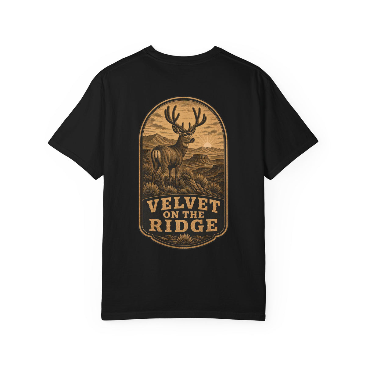 Velvet on the Ridge, Mule Deer Hunting T-Shirt