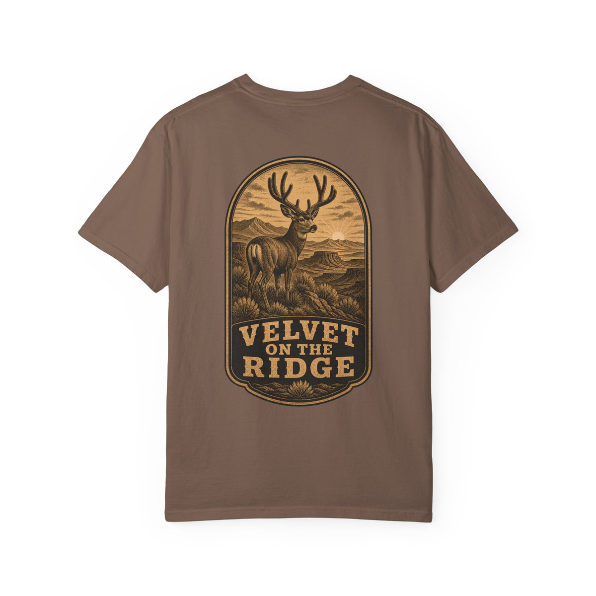 Velvet on the Ridge, Mule Deer Hunting T-Shirt