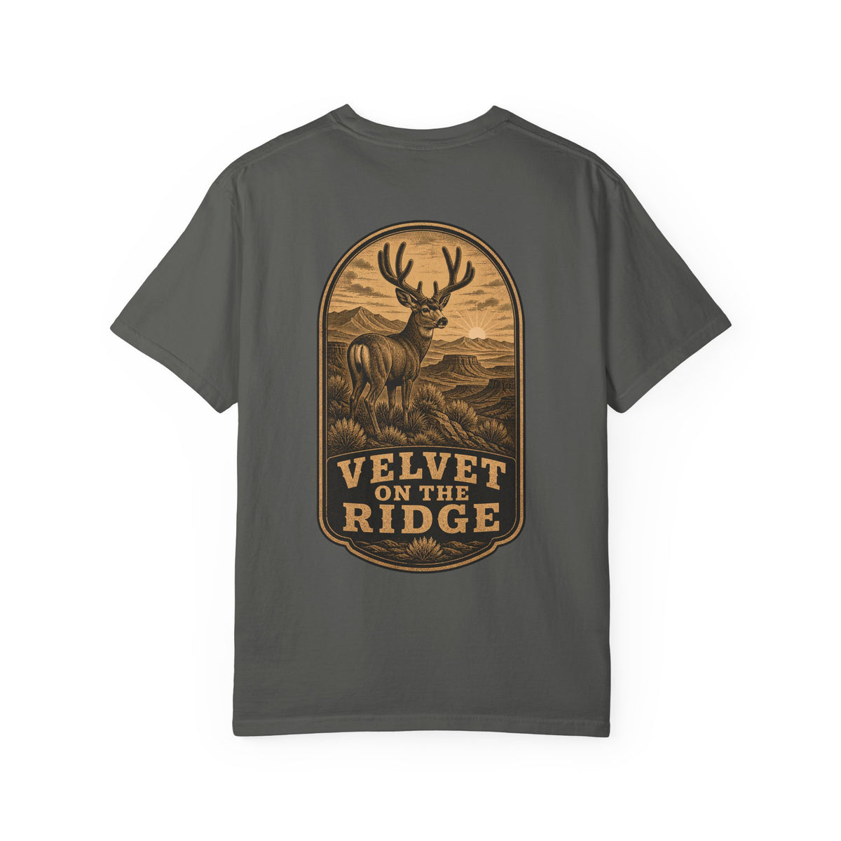 Velvet on the Ridge, Mule Deer Hunting T-Shirt