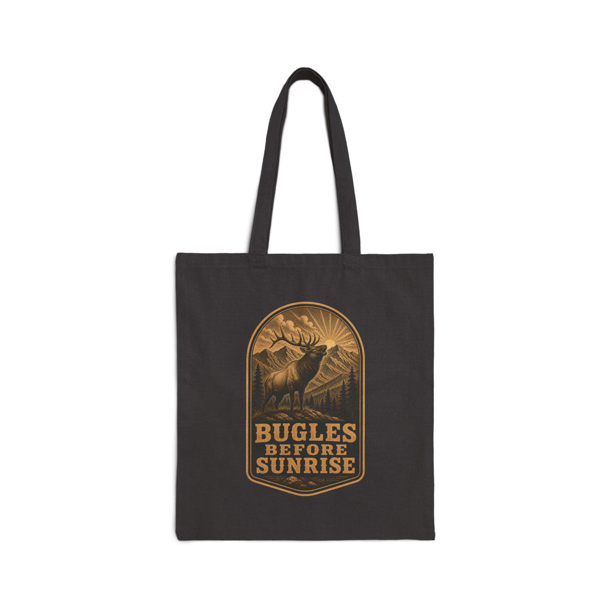 Bugles Before Sunrise, Elk Hunting Canvas Tote Bag