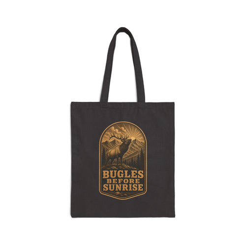 Bugles Before Sunrise, Elk Hunting Canvas Tote Bag