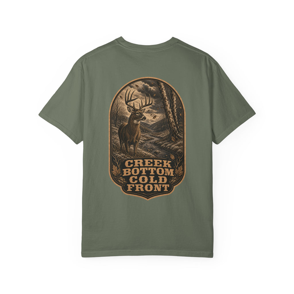 Creek Bottom Cold Front - Comfort Colors 1717 Hunting T-Shirt