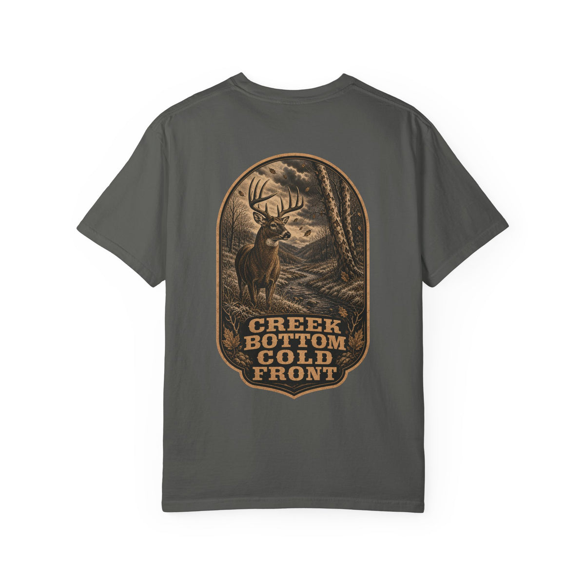 Creek Bottom Cold Front, Whitetail Hunting T-Shirt