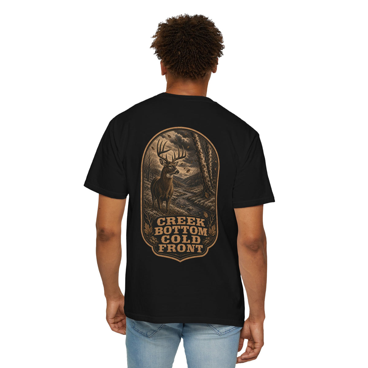 Creek Bottom Cold Front, Whitetail Hunting T-Shirt