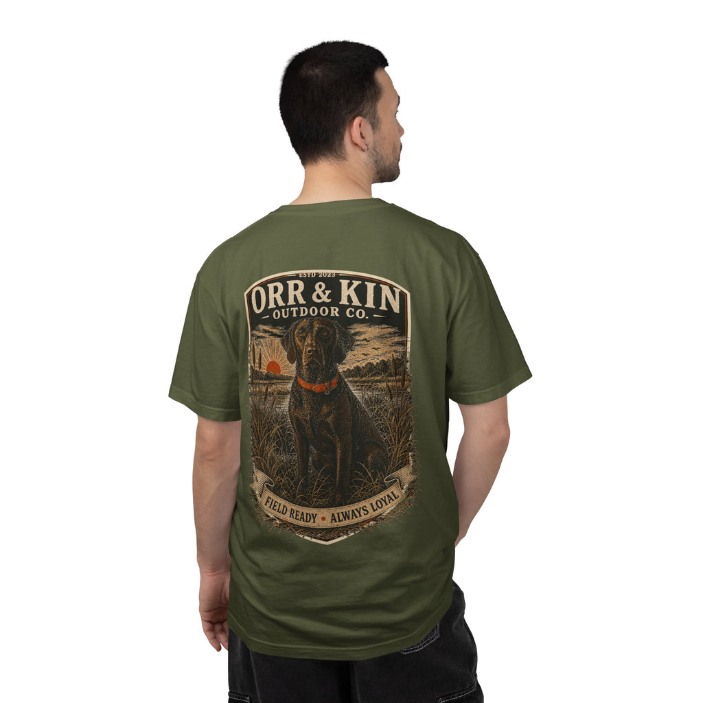 Field Ready Always Loyal, Hunting Dog T-Shirt Back Print