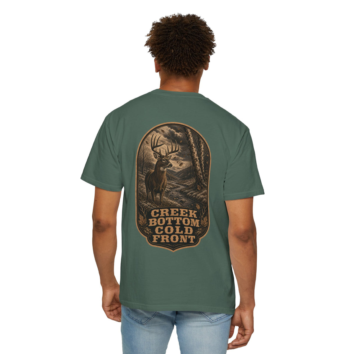 Creek Bottom Cold Front, Whitetail Hunting T-Shirt