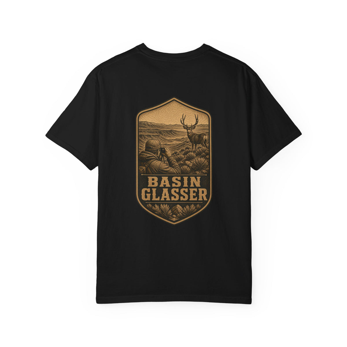 Basin Glasser, Mule Deer Hunting T-Shirt