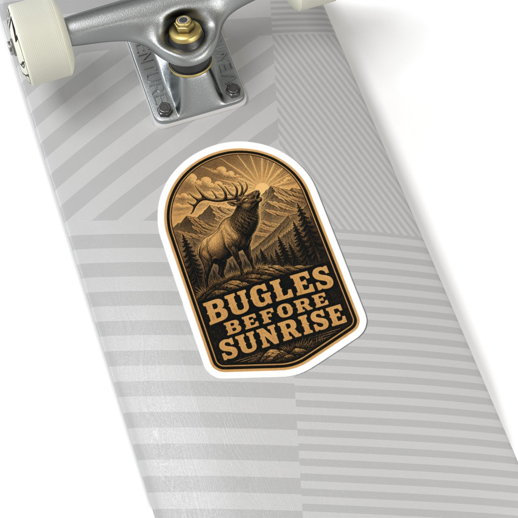 Bugles Before Sunrise, Elk Hunting Sticker