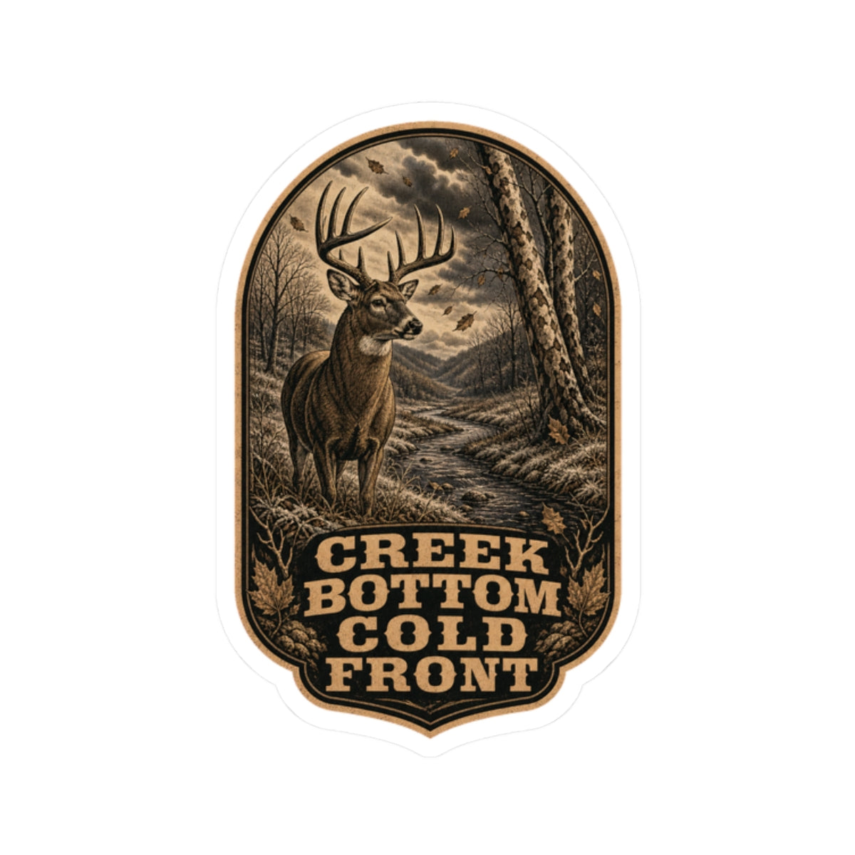 Creek Bottom Cold Front, Whitetail Sticker
