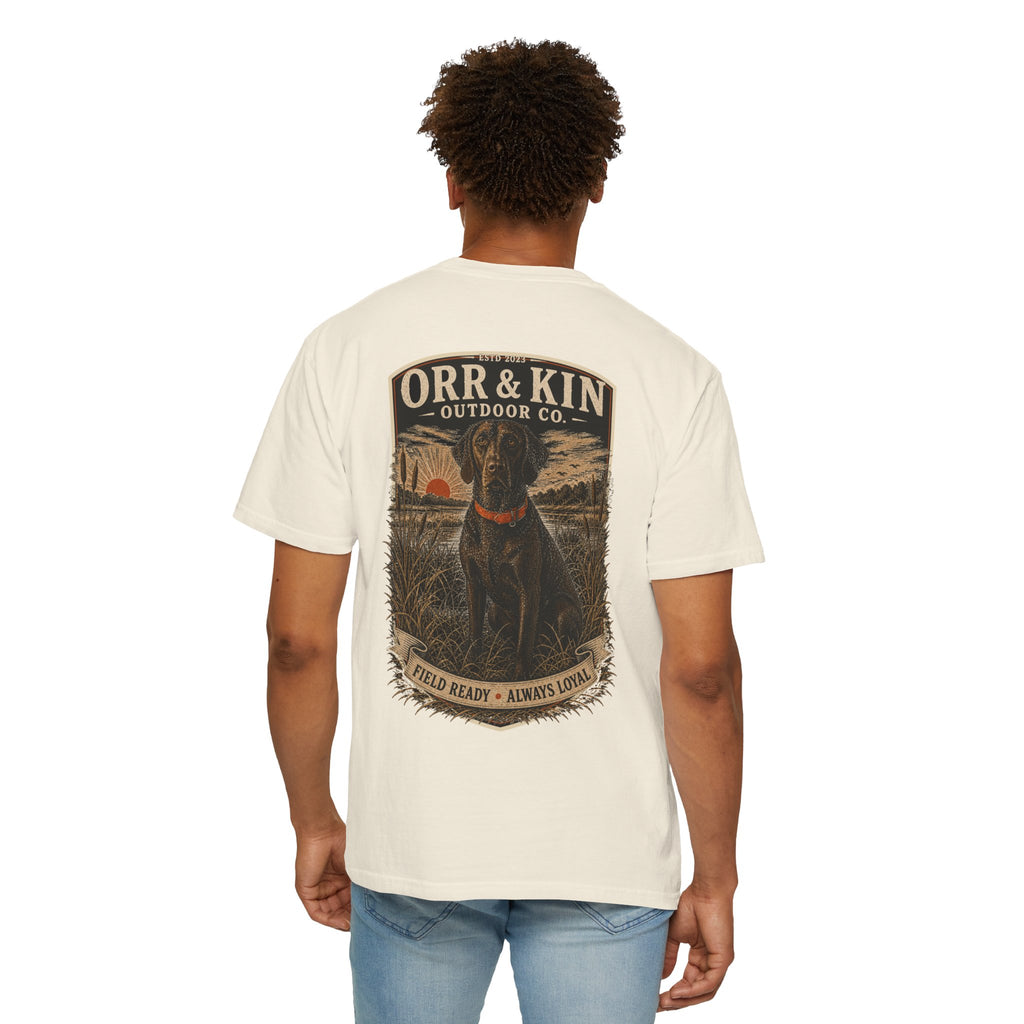 Field Ready Always Loyal, Hunting Dog T-Shirt Back Print