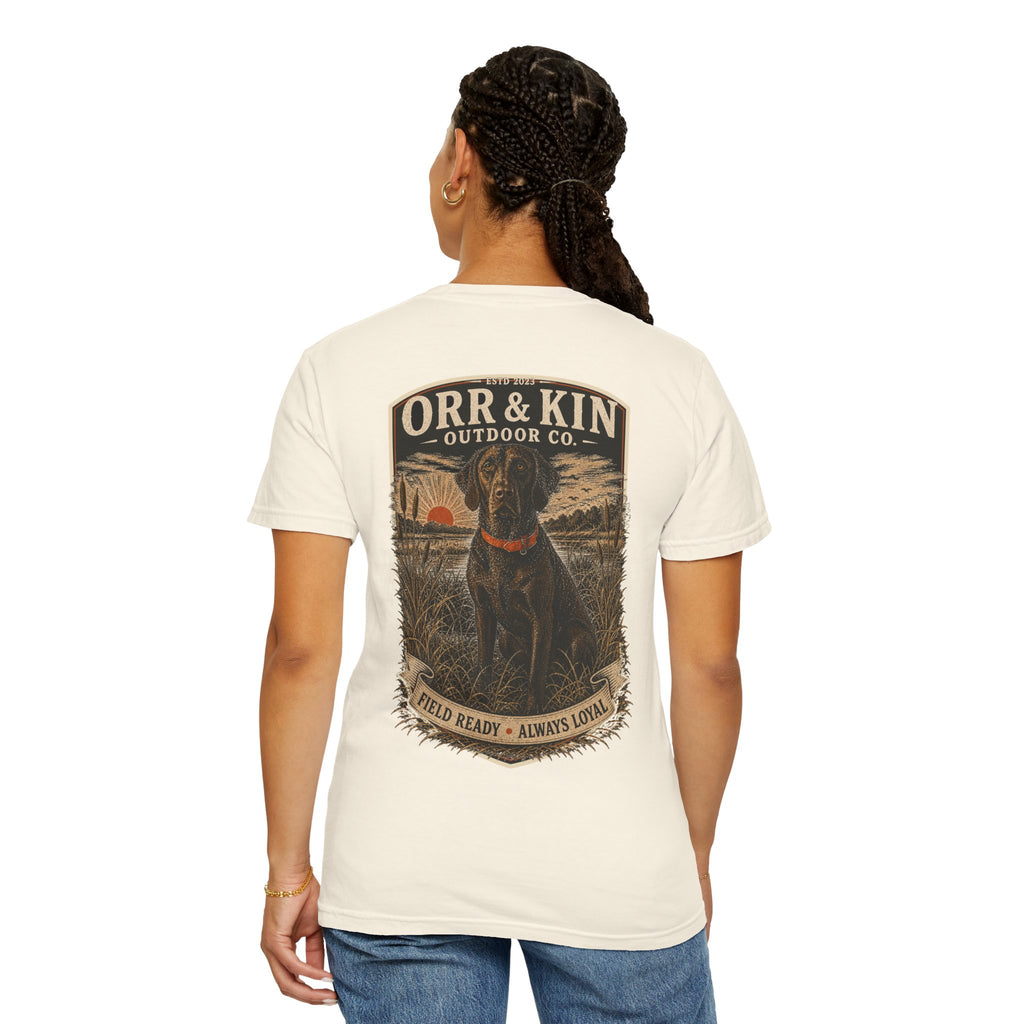 Field Ready Always Loyal, Hunting Dog T-Shirt Back Print