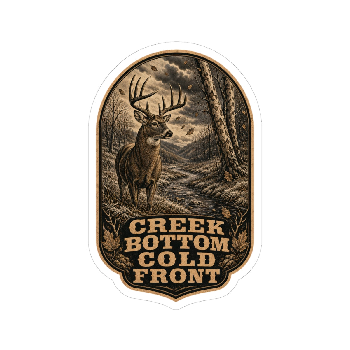 Creek Bottom Cold Front, Whitetail Sticker
