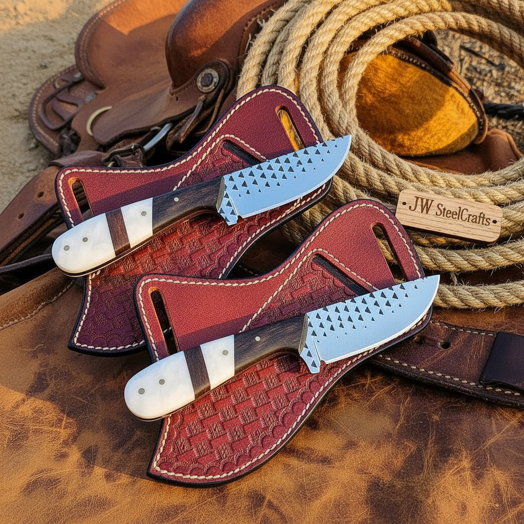 Crimson Trail Skinning Knife Set – 2-Piece Stainless Steel