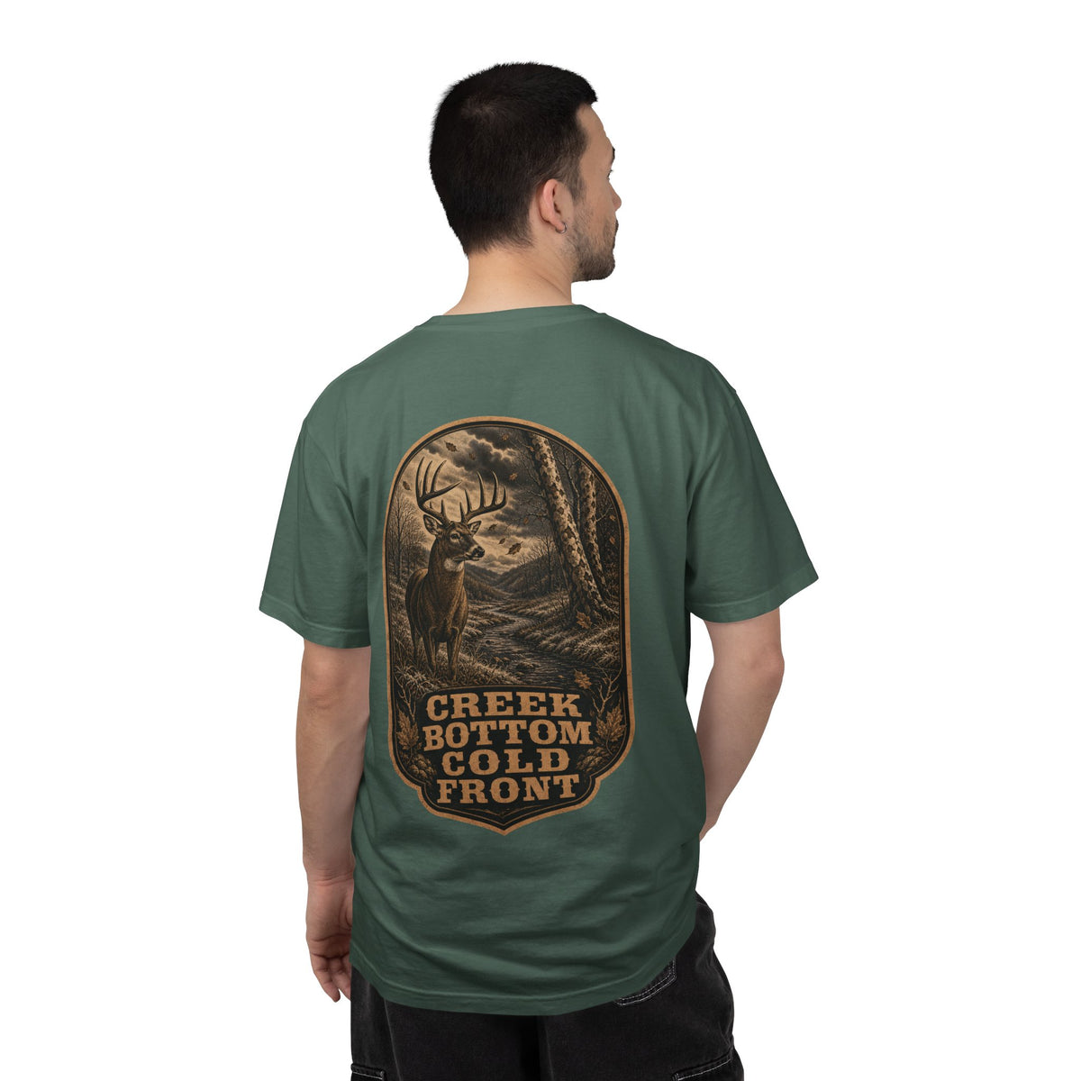 Creek Bottom Cold Front, Whitetail Hunting T-Shirt